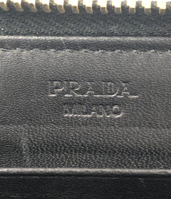 a181199060 4 Prada Round Zipper Long Wallet Black