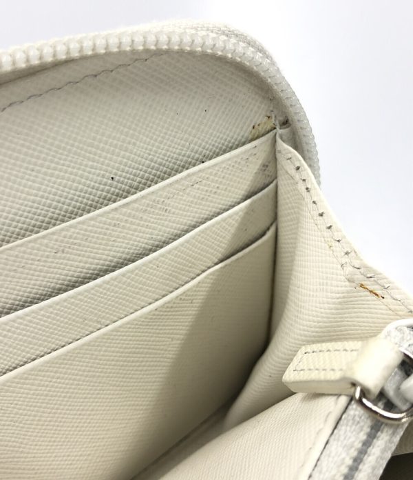 a181199062 5 Prada Round Zipper Long Wallet White