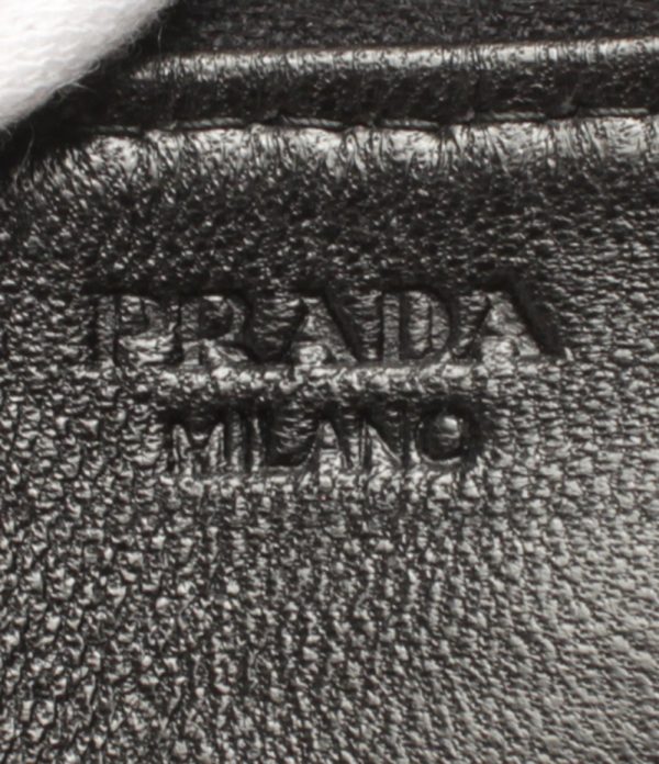 a181199064 4 Prada Round Zipper Long Wallet Nappa Gaufre Black