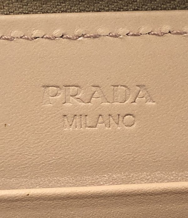 a181199065 4 Prada Round Zipper Long Wallet Beige