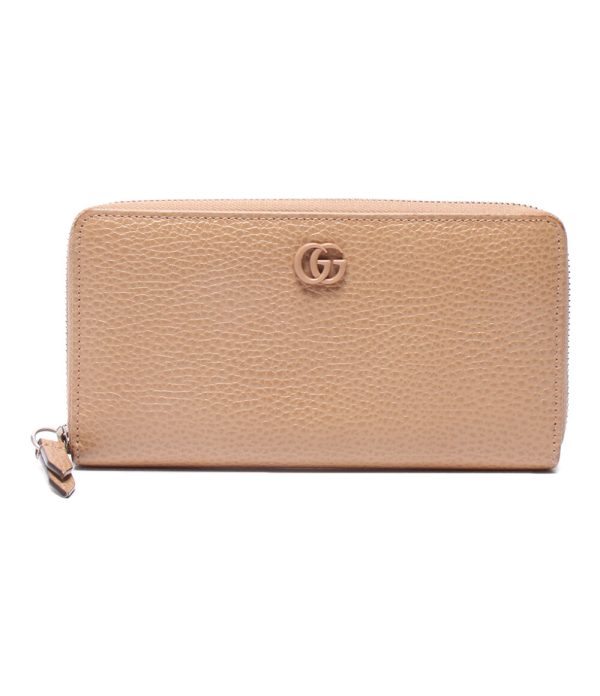 a181731013 1 Gucci Round Zipper Long Wallet GG Marmont Beige