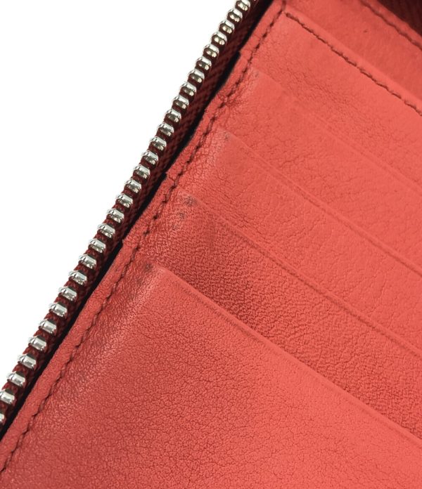 a182042006 5 Loewe Round Zipper Bifold Wallet Red