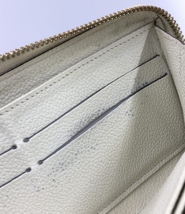 a182232002 6 Louis Vuitton Round Zipper Long Zippy Wallet White