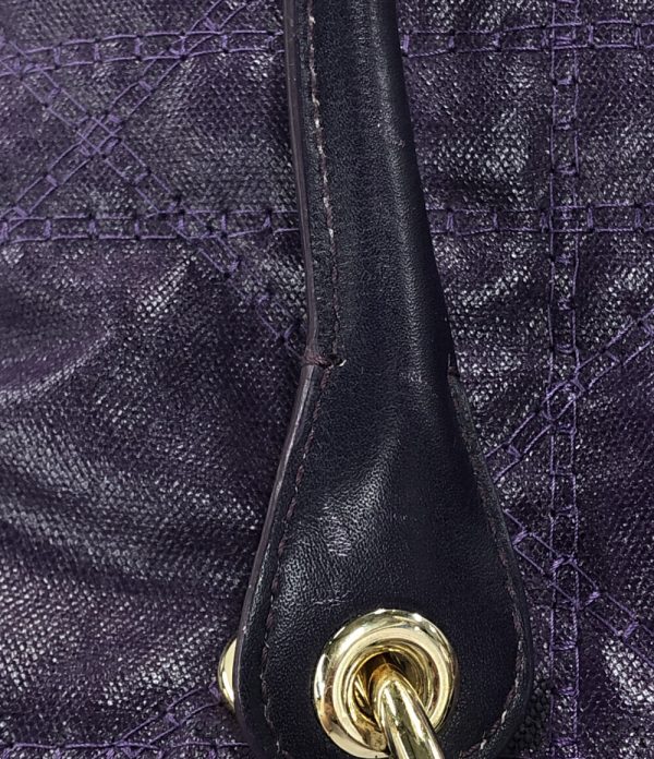 a182719002 5 Christian Dior Cannage Leather Handbag Purple