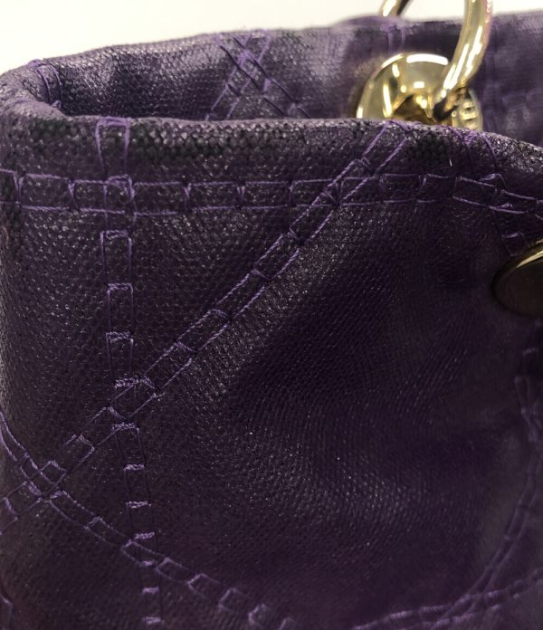 a182719002 6 Christian Dior Cannage Leather Handbag Purple