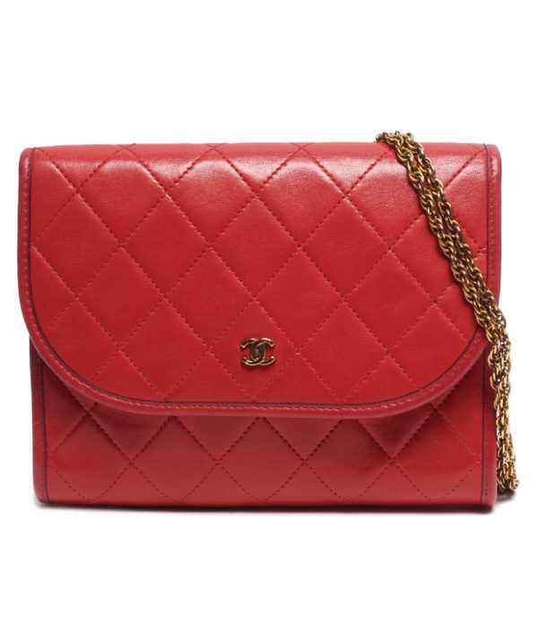 a183007004 1 Chanel Chain Shoulder Bag Gold Hardware Red