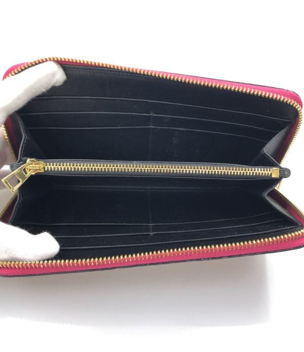 a183719005 3 Loewe Round Zipper Long Wallet Repeat Anagram Pink