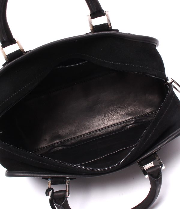 a184041002 3 Loewe Handbag Suede Amazona 28 Black