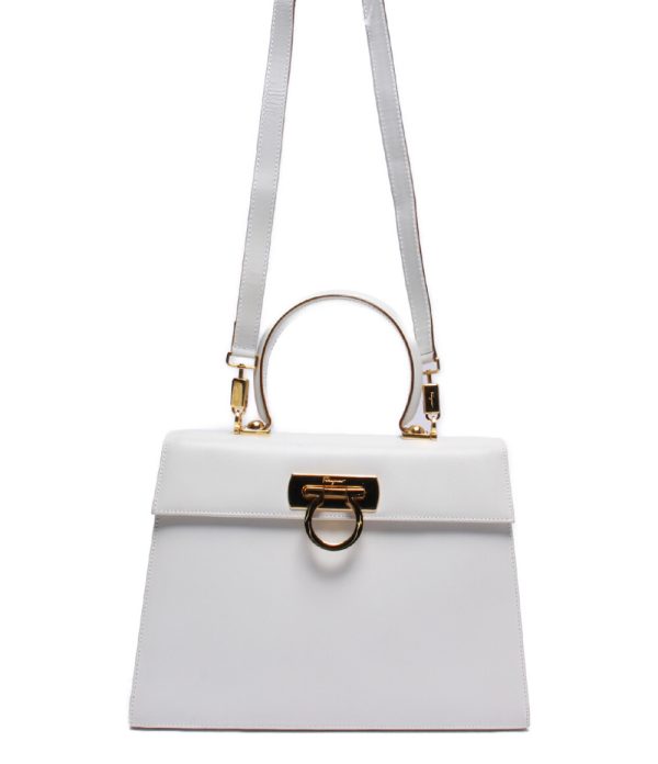 a184041005 1 Salvatore Ferragamo 2way Shoulder Handbag White