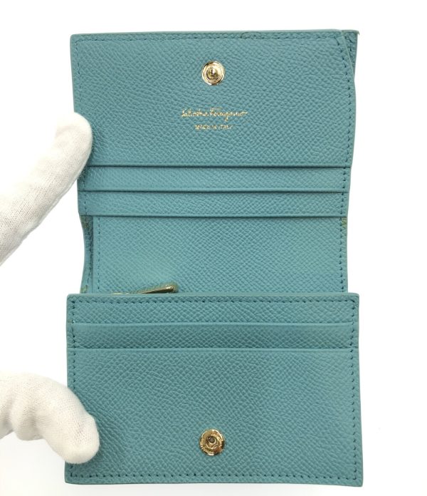 a184529013 3 Salvatore Ferragamo Bifold Wallet Vara Blue