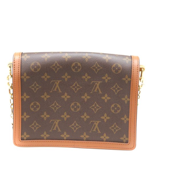 a22 10972 2 Louis Vuitton Dauphine MM Clutch Shoulder Brown