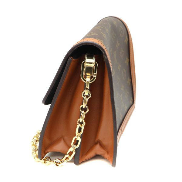 a22 10972 3 Louis Vuitton Dauphine MM Clutch Shoulder Brown