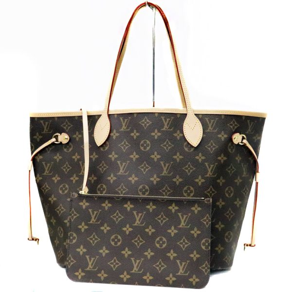 a23 5078 1 Louis Vuitton Neverfull MM Shoulder Bag Brown