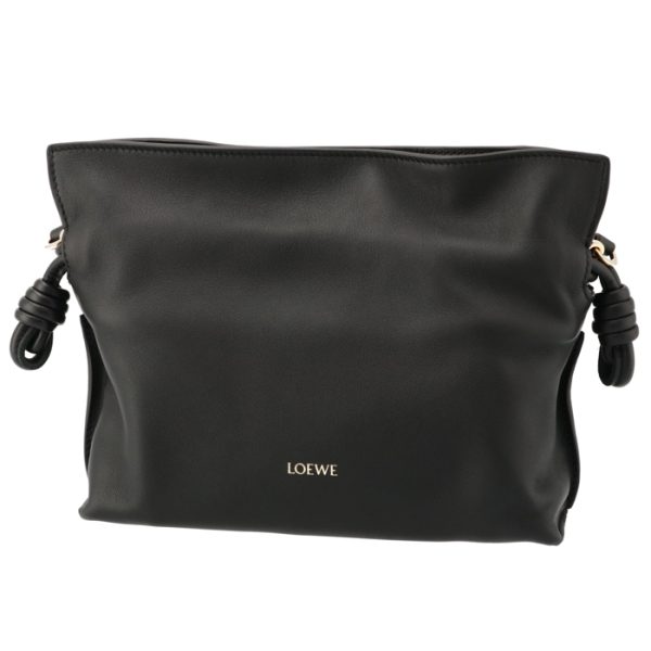 a411fc2x730004 1 Loewe Flamenco Mini Clutch Shoulder Bag Black