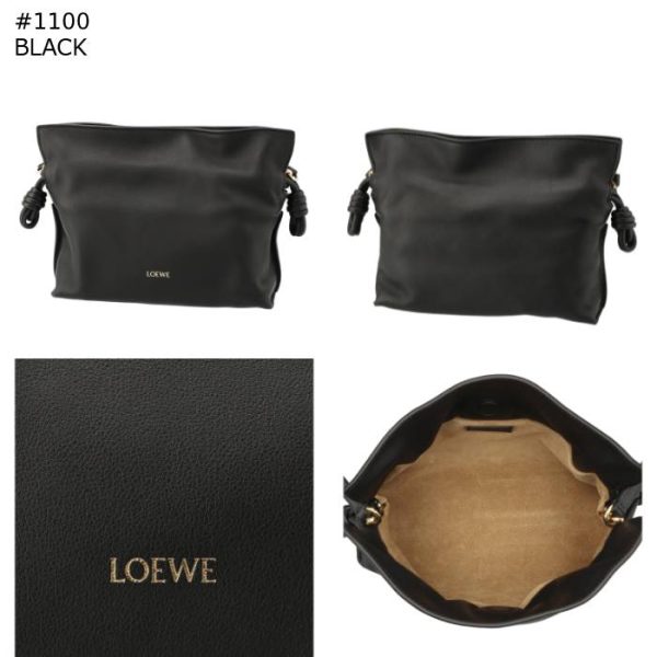 a411fc2x730004 8 Loewe Flamenco Mini Clutch Shoulder Bag Black