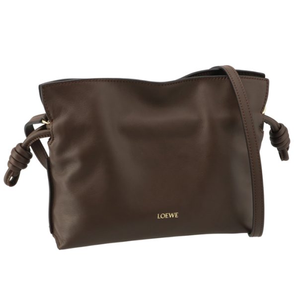 a411fc2x73003606 Loewe Flamenco Mini Clutch Shoulder Bag Brown