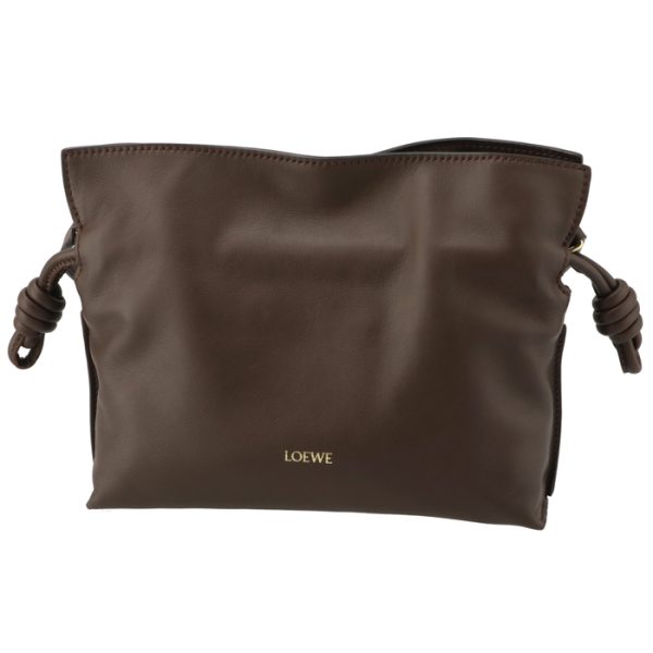 a411fc2x73003606 1 Loewe Flamenco Mini Clutch Shoulder Bag Brown