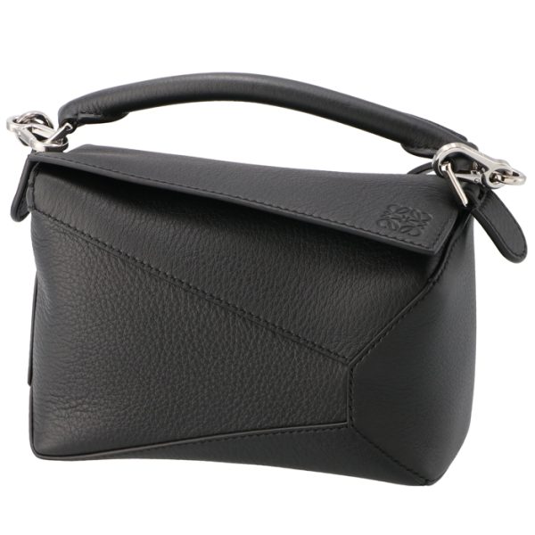 a510p88x260024 1 Loewe Puzzle Mini Shoulder Bag Classic Calf Skin Black