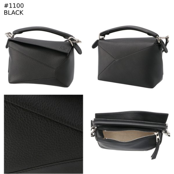 a510p88x260024 9 Loewe Puzzle Mini Shoulder Bag Classic Calf Skin Black