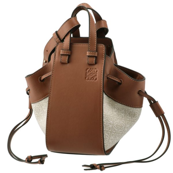 a538v07x11006324266 Loewe Hammock Anagram Shoulder Bag Beige Brown