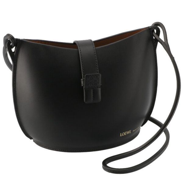 a546z49x0100201100 Loewe Mold Bucket Crossbody Shoulder Bag Black