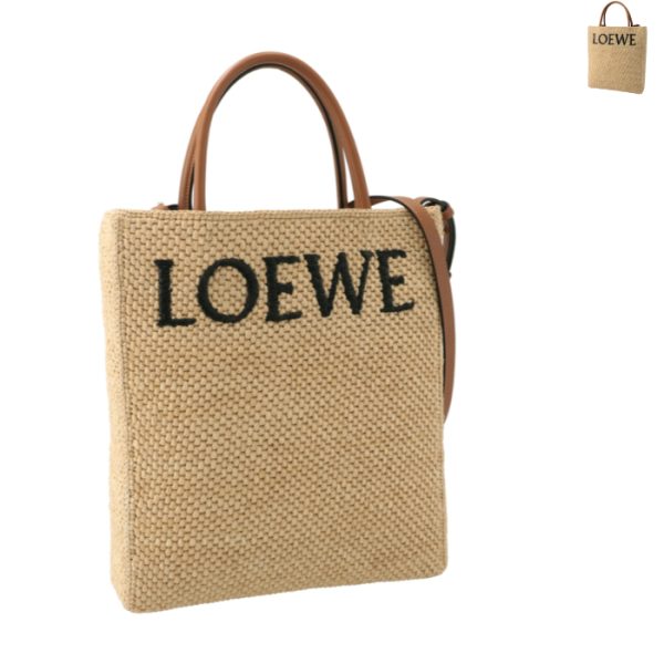 a563r18x020049 Loewe Standard A4 Raffia Basket Tote Shoulder Bag