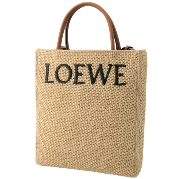 a563r18x020049 1 Loewe Standard A4 Raffia Basket Tote Shoulder Bag