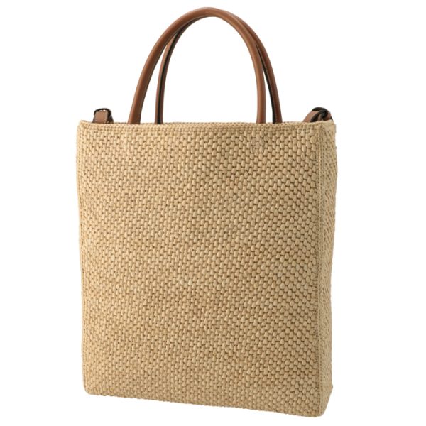 a563r18x020049 2 Loewe Standard A4 Raffia Basket Tote Shoulder Bag