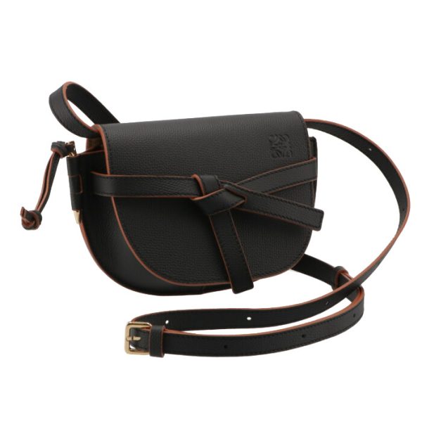 a650n46x0200661100 Loewe Gate Dual Mini Crossbody Shoulder Bag Black