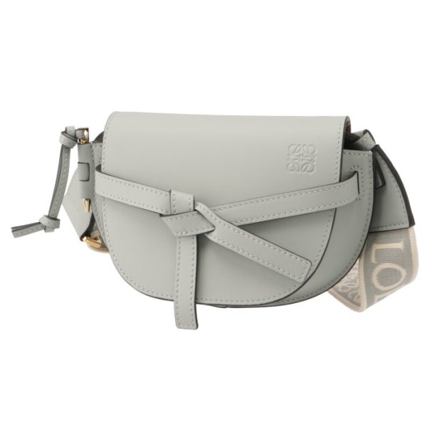 a650n46x1300681760 1 Loewe Gate Mini Logo Belt Shoulder Bag Gray