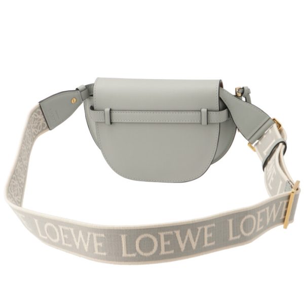 a650n46x1300681760 2 Loewe Gate Mini Logo Belt Shoulder Bag Gray