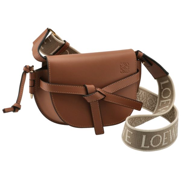 a650n46x1300682530 Loewe Gate Dual Mini Shoulder Bag Logo Belt Tan Brown