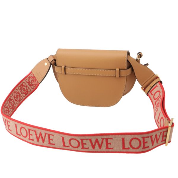 a650n46x1300682586 2 Loewe Gate Mini Logo Shoulder Bag Camel Brown