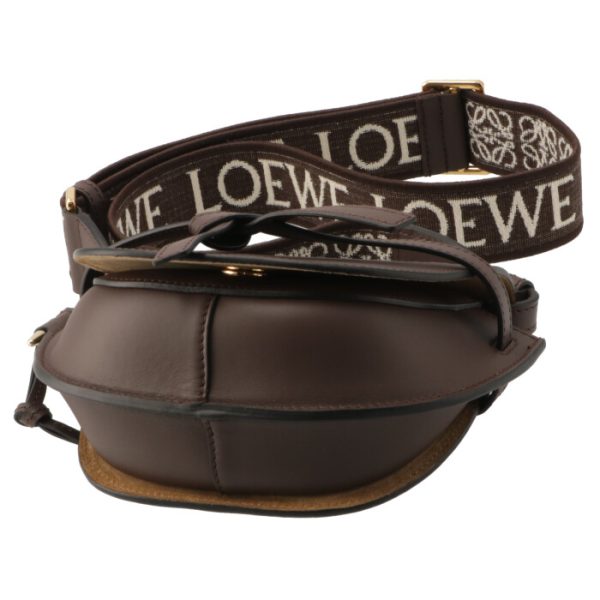 a650n46x1300683870 3 Loewe Gate Mini Logo Belt Shoulder Bag Chocolate