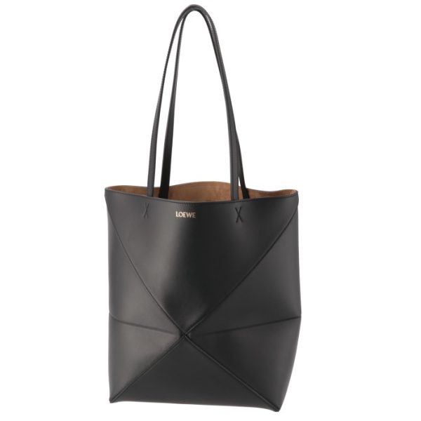 a657g50x010088 1 Loewe Puzzle Fold Medium Tote Bag Black