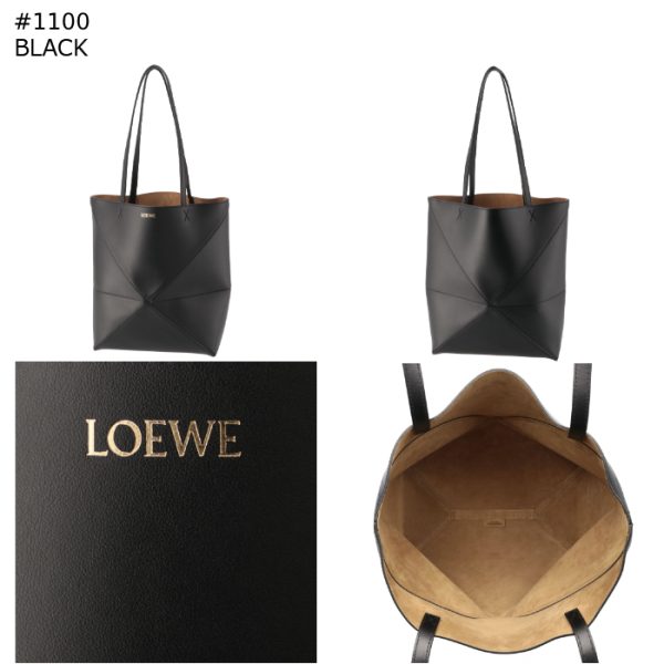 a657g50x010088 8 Loewe Puzzle Fold Medium Tote Bag Black