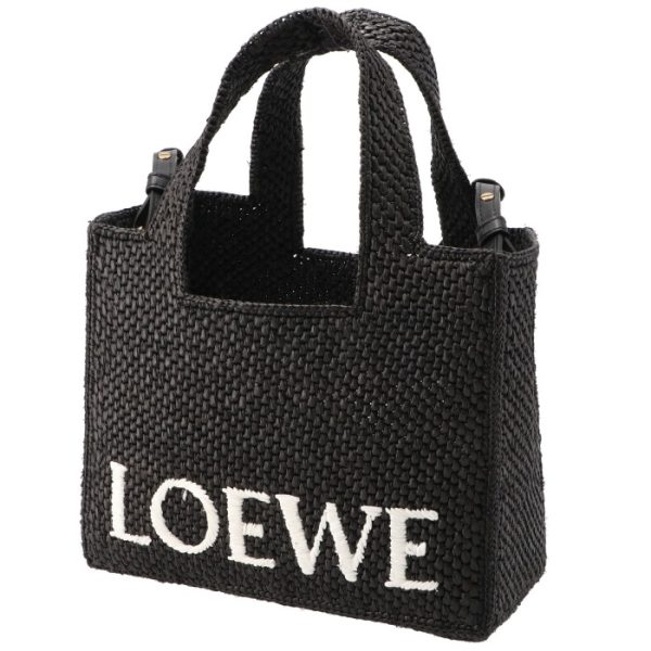 a685b59x010049 1 Loewe Basket Small Font Tote Raffia Shoulder Bag