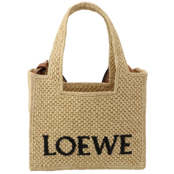 a685v46x010049 1 Loewe Basket Mini Font Tote Raffia Shoulder