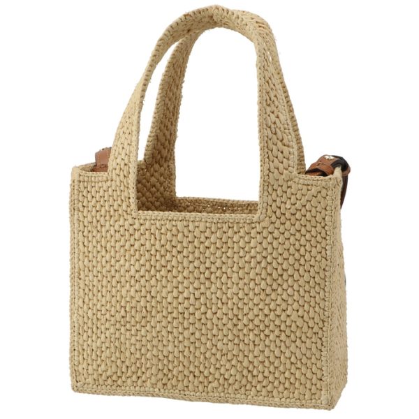 a685v46x010049 2 Loewe Basket Mini Font Tote Raffia Shoulder