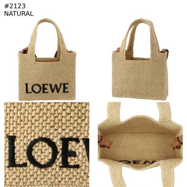 a685v46x010049 9 Loewe Basket Mini Font Tote Raffia Shoulder