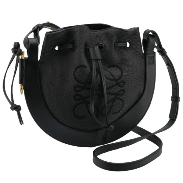 a826303x1100631268 Loewe Small Anagram Horseshoe Shoulder Bag Black