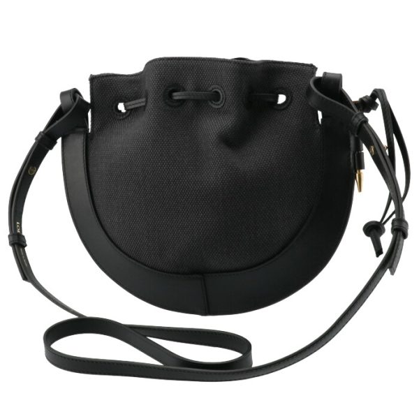 a826303x1100631268 2 Loewe Small Anagram Horseshoe Shoulder Bag Black