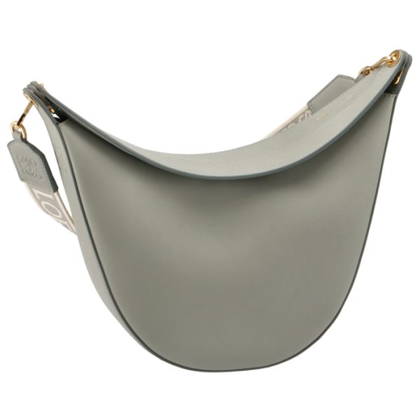 a923pl9x0700711760 Loewe Luna Hobo Logo Belt Shoulder Bag Gray