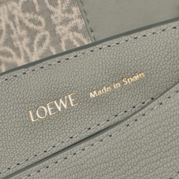 a923pl9x0700711760 4 Loewe Luna Hobo Logo Belt Shoulder Bag Gray