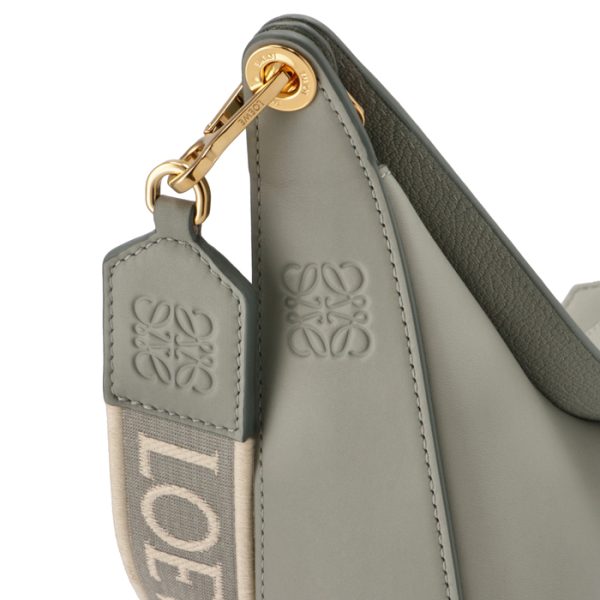 a923pl9x0700711760 6 Loewe Luna Hobo Logo Belt Shoulder Bag Gray