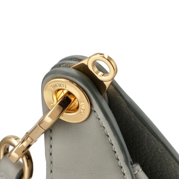 a923pl9x0700711760 7 Loewe Luna Hobo Logo Belt Shoulder Bag Gray