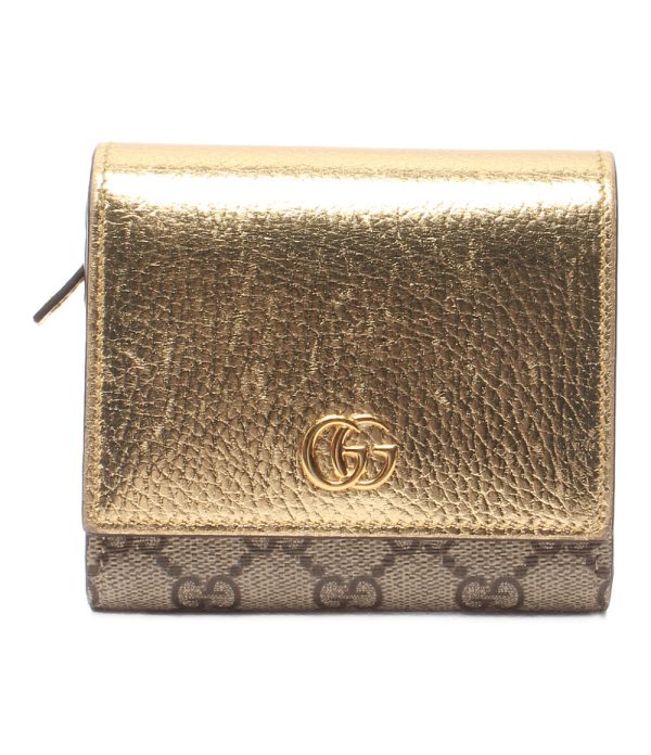 abo0052698 1 Gucci Bifold Wallet GG Marmont Beige