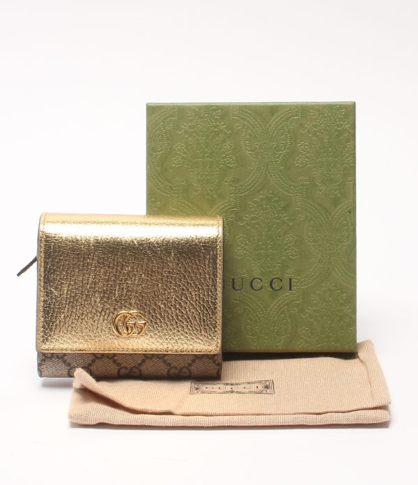 abo0052698 8 Gucci Bifold Wallet GG Marmont Beige