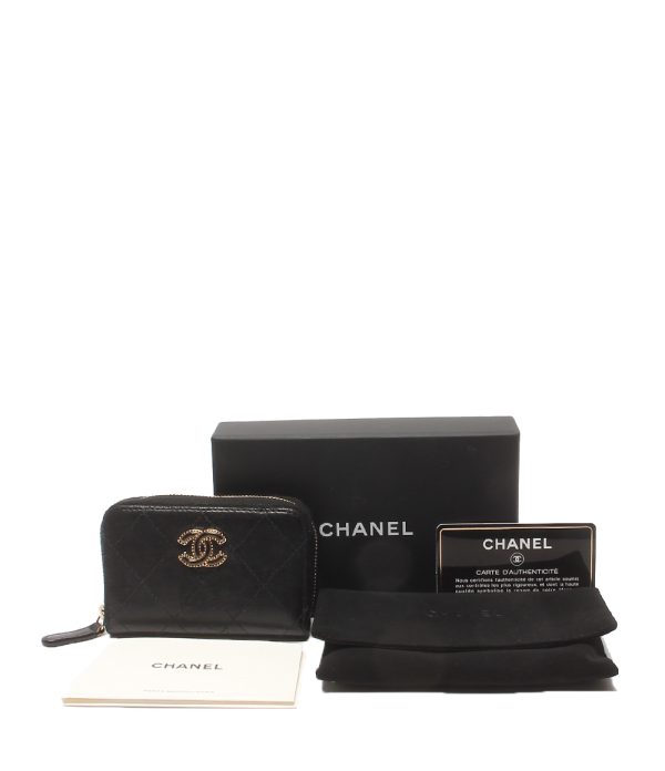 abo0053988 8 Chanel Zippy Coin Case Matelasse Black