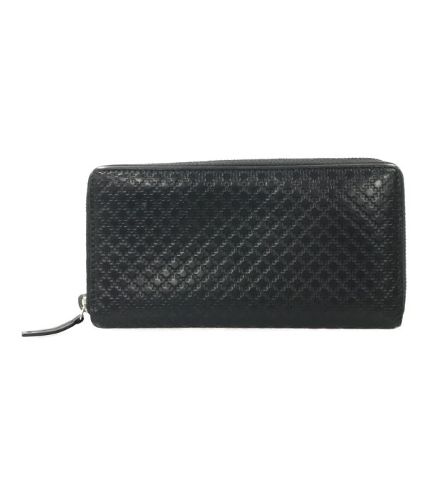 abo0054040 1 Gucci Round Zipper Long Wallet Diamante Black